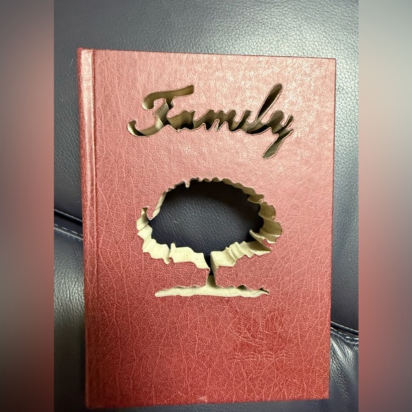 Red Family Tree Cutout Book Decor - Picture 1 of 7